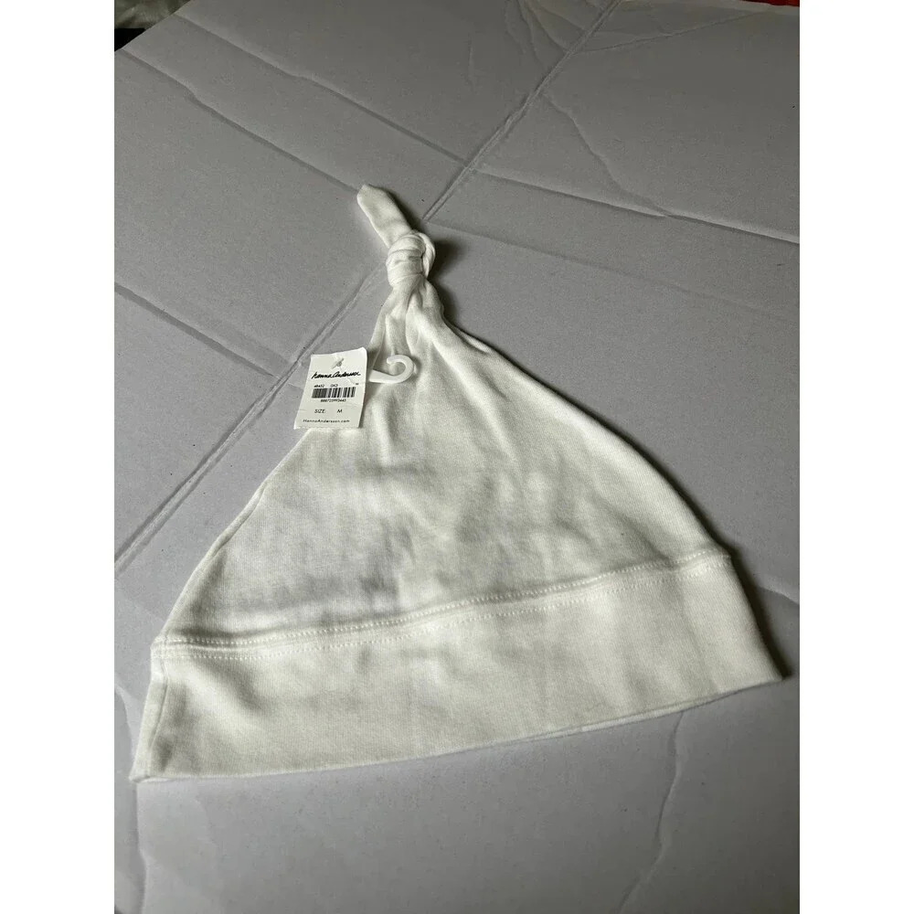 Hanna Andersson Top Knot Baby Hat Size M Organic Cotton